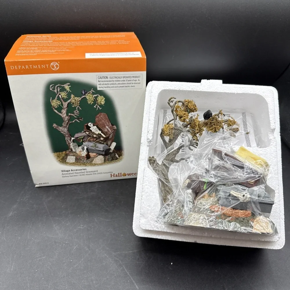 NEW Dept 56 Halloween Accessories‎ Animated Haunted Graveyard 52513 Skeleton